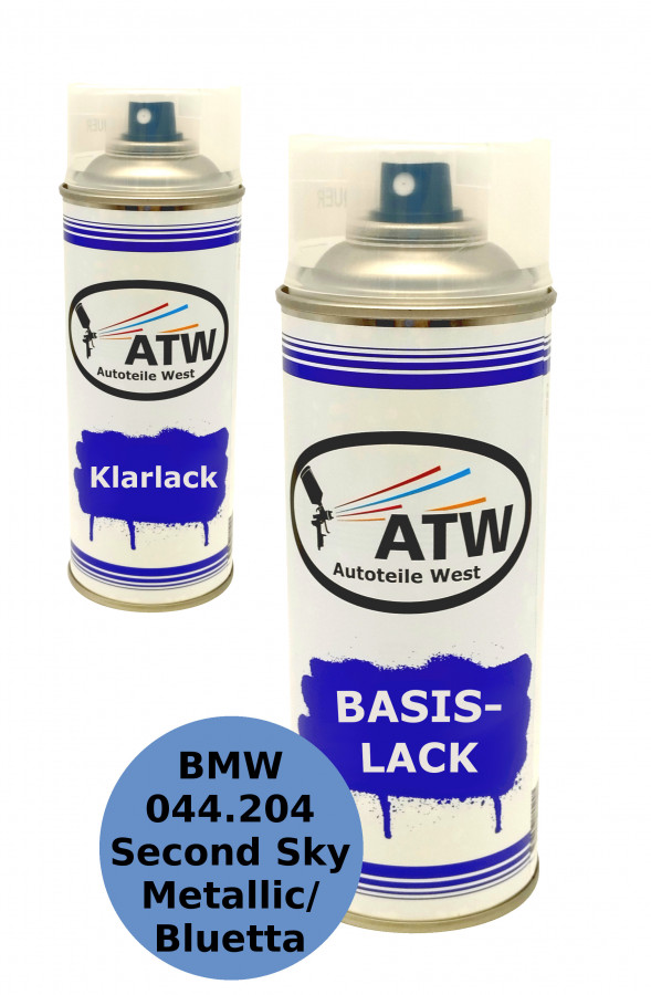 Autolack für BMW 044.204 Second Sky Metallic / Bluetta +400ml Klarlack Set